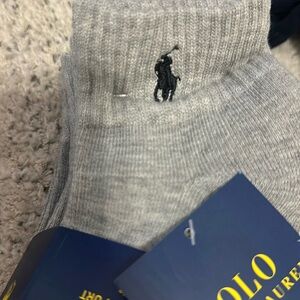 NWT gray half cushioned Polo socks